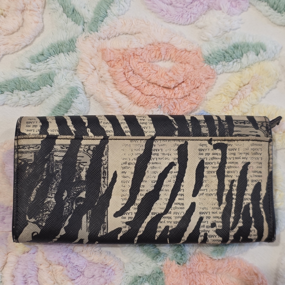 Y2K L.A.M.B. Zebra Newsprint Wallet - Picture 2 of 9